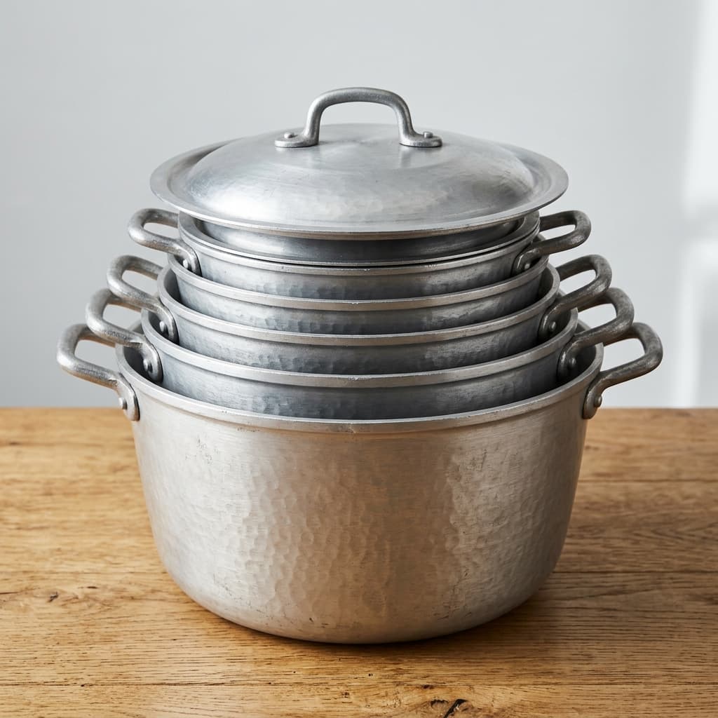 Heavy-Duty Aluminium Cooking Pots (Set #1-#5)